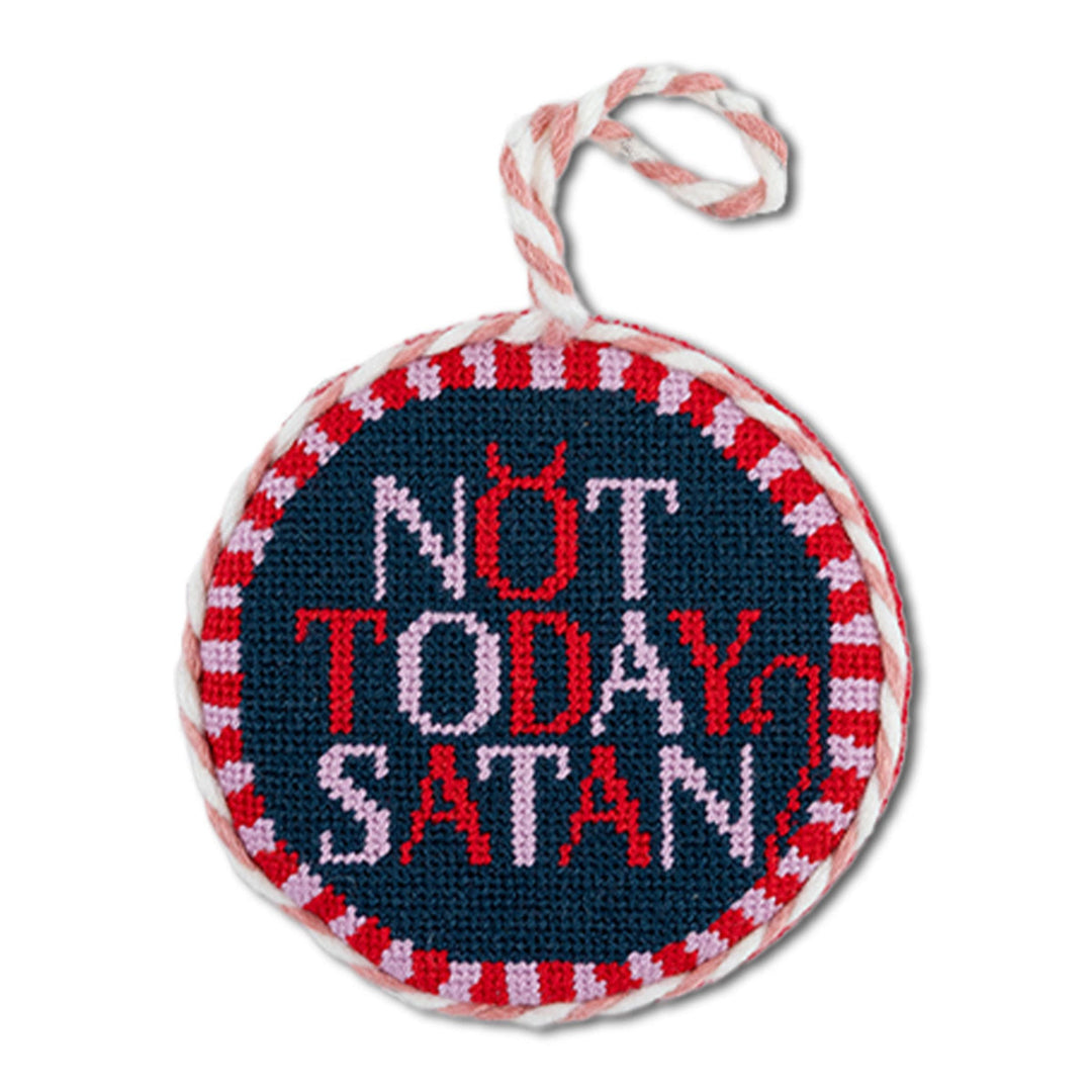 Needlepoint Ornament - Not Today Satan