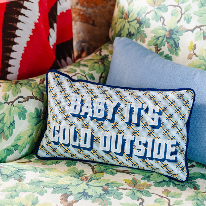 Baby It's Cold Outside Needlepoint Pillow