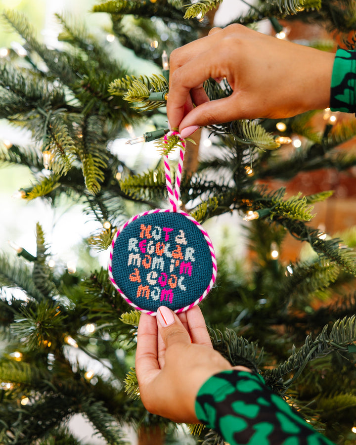 Needlepoint Ornament - Cool Mom