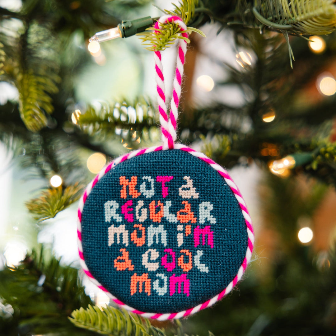 Needlepoint Ornament - Cool Mom