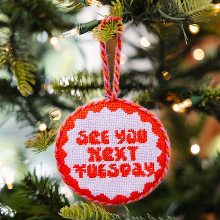 Needlepoint Ornament - Next Tuesday