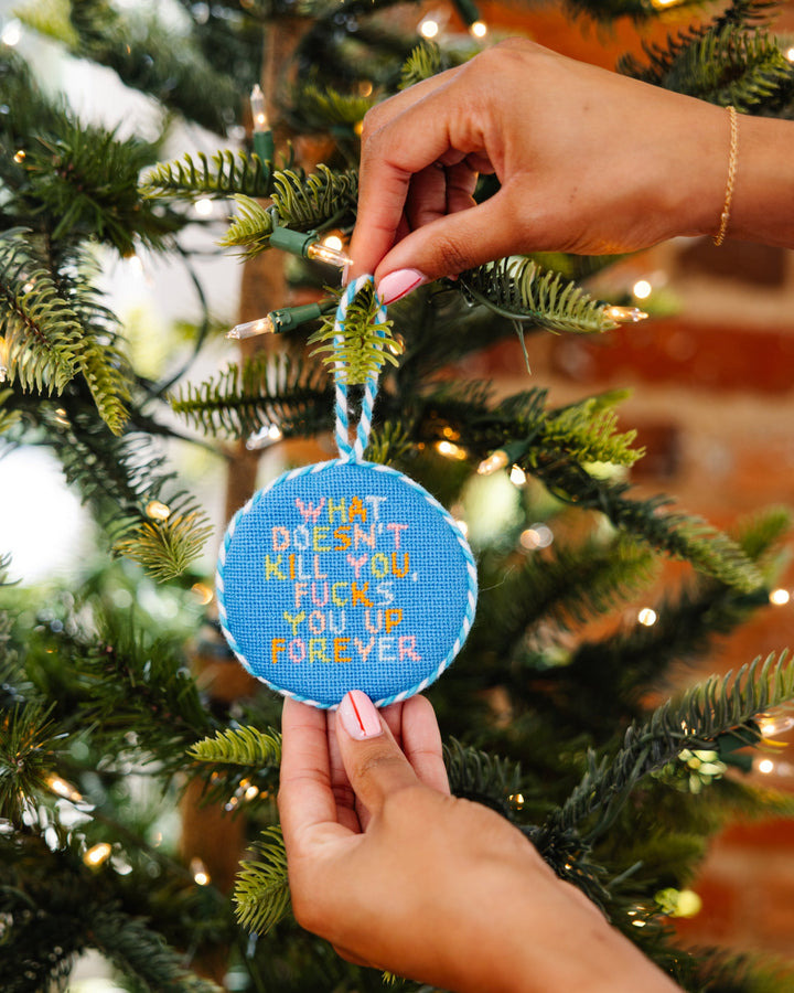 Needlepoint Ornament - Doesn't Kill You