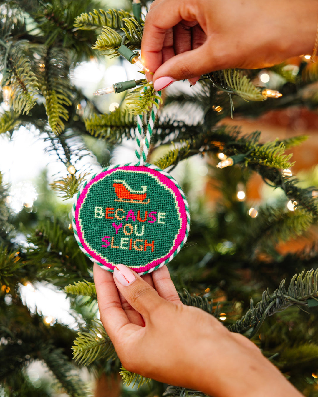 Needlepoint Ornament - Sleigh