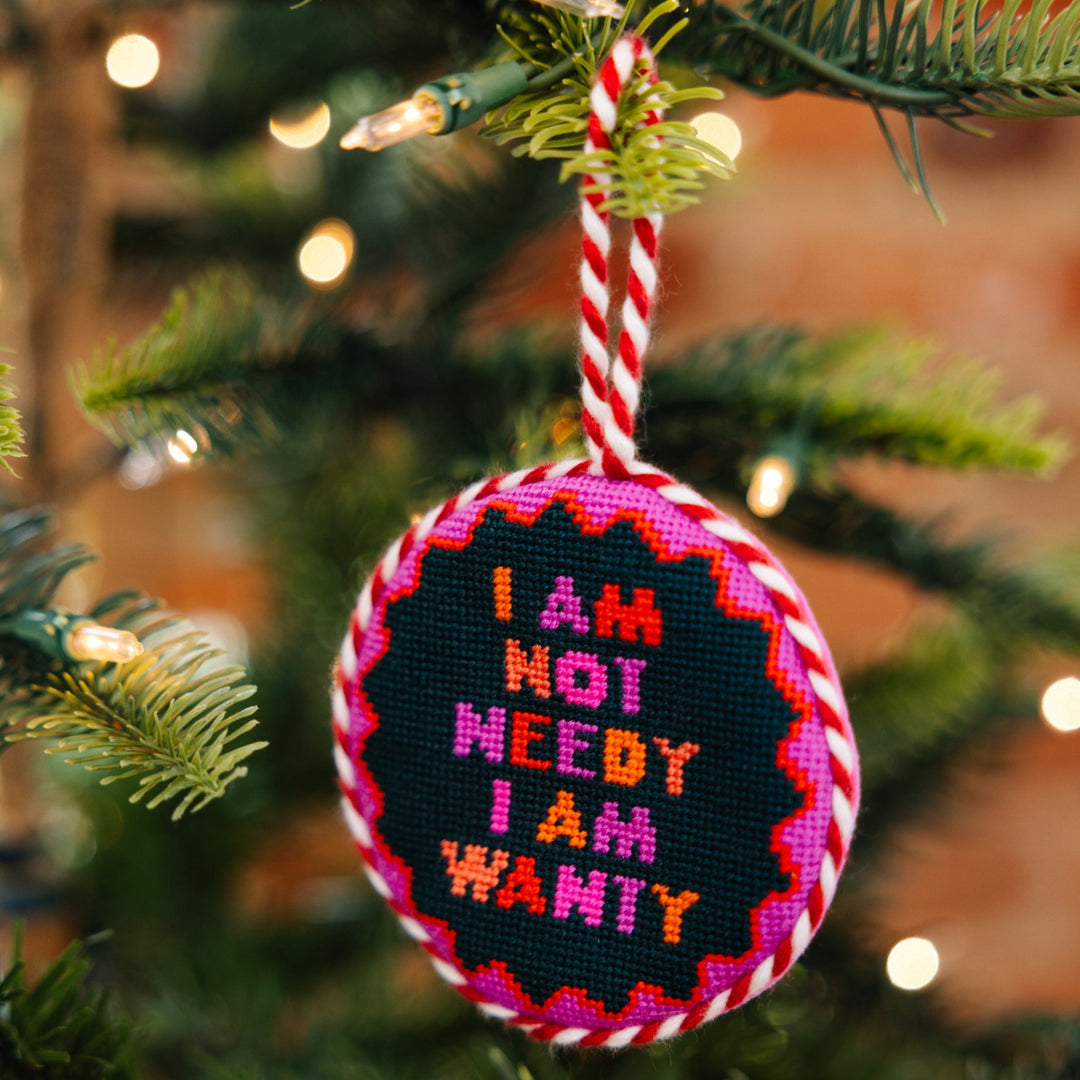 Needlepoint Ornament - Not Needy