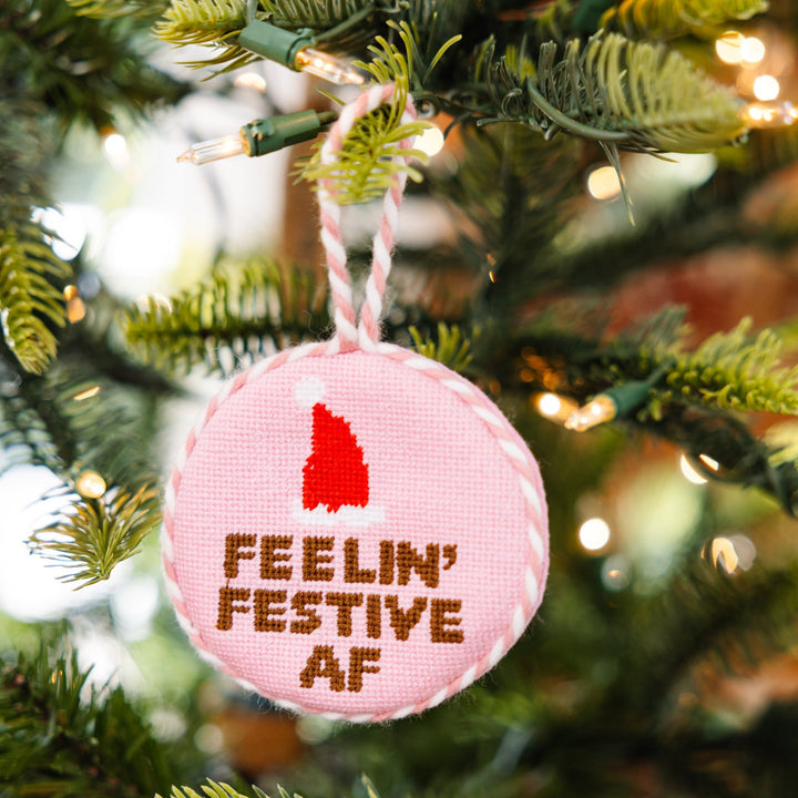 Needlepoint Ornament - Festive AF