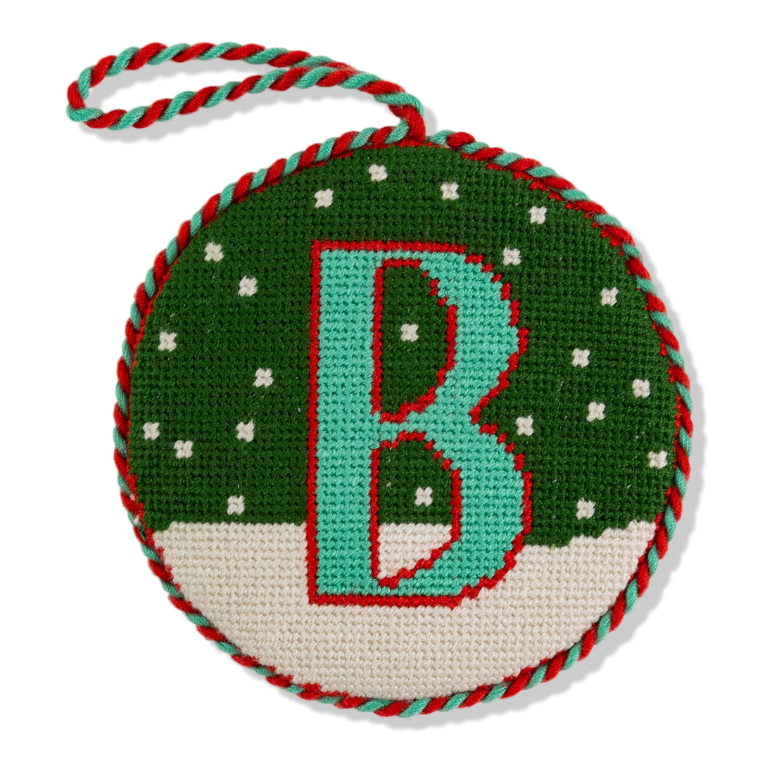 Needlepoint Monogram Ornament - B