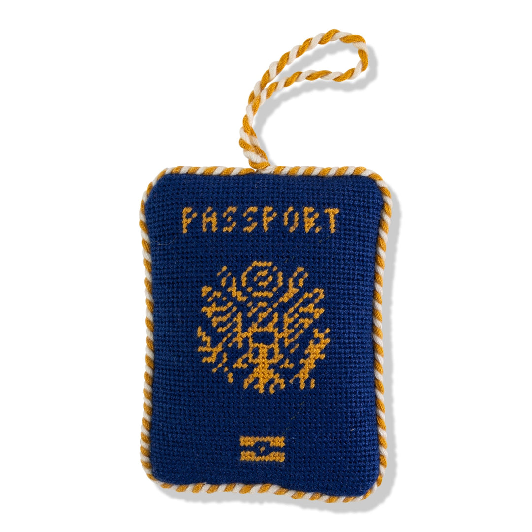 Needlepoint Icon Ornament - Passport