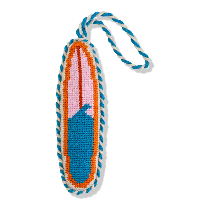 Needlepoint Icon Ornament - Surfboard