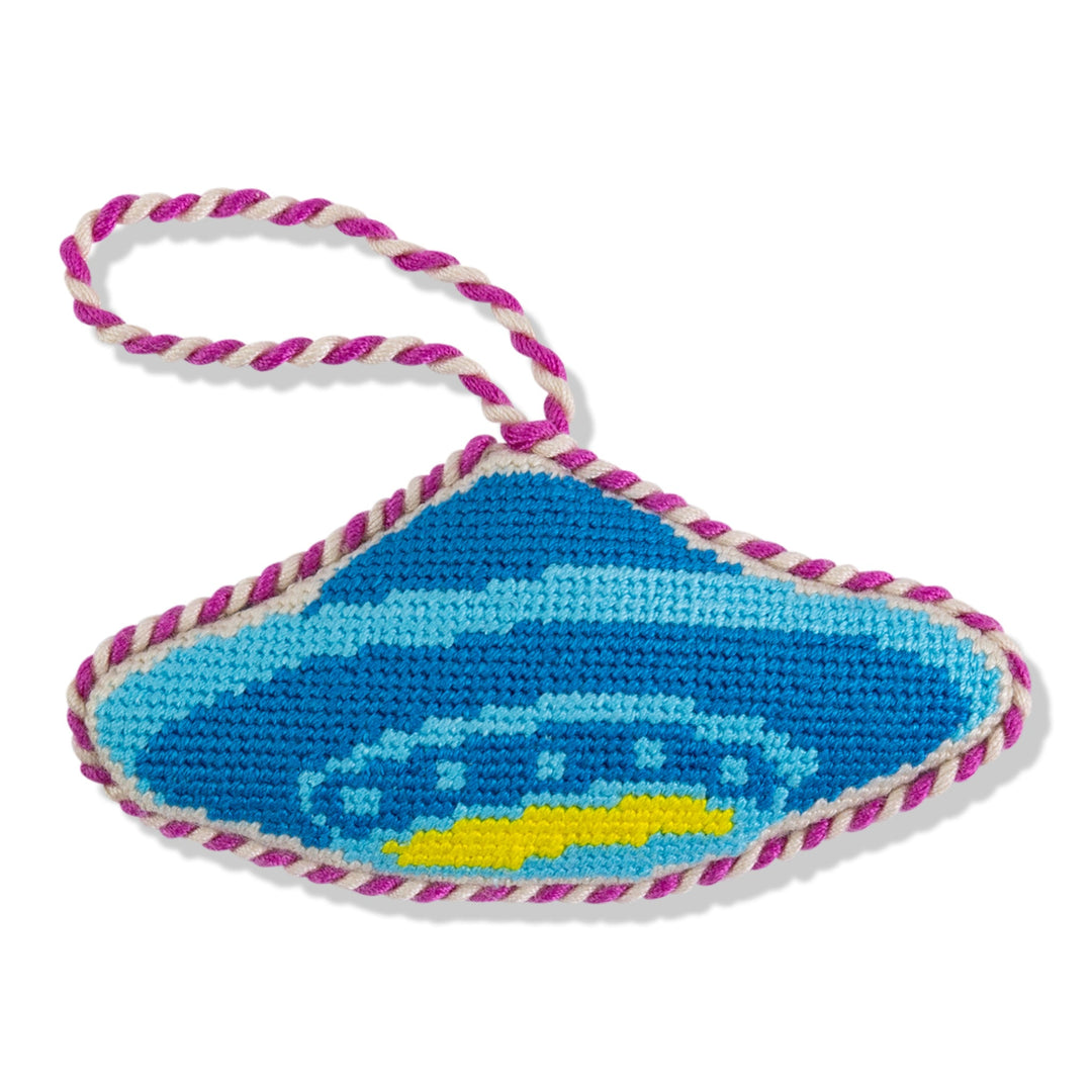 Needlepoint Icon Ornament - UFO