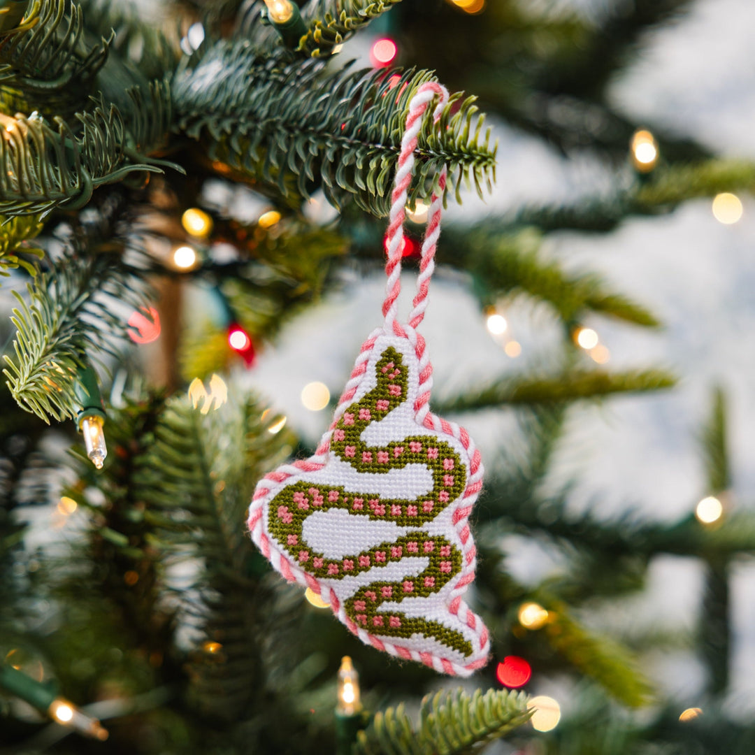 Needlepoint Icon Ornament - Snake