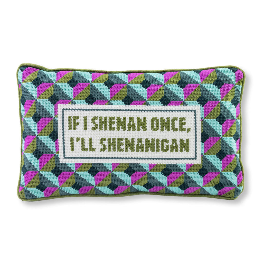 Shenanigans Needlepoint Pillow