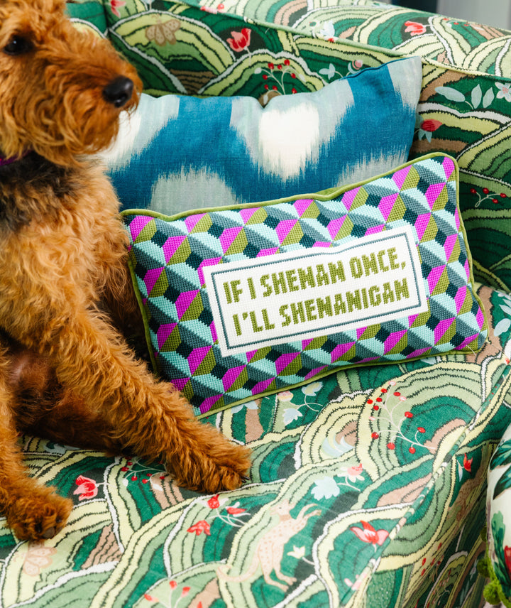Shenanigans Needlepoint Pillow