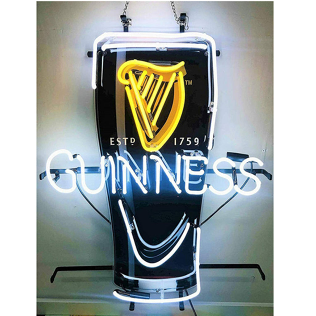 Estd 1759 Guinness Harp Lager Black Can Neon Signs