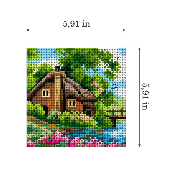 Needlepoint canvas for halfstitch without yarn Summer 2561D - Printed Tapestry Canvas