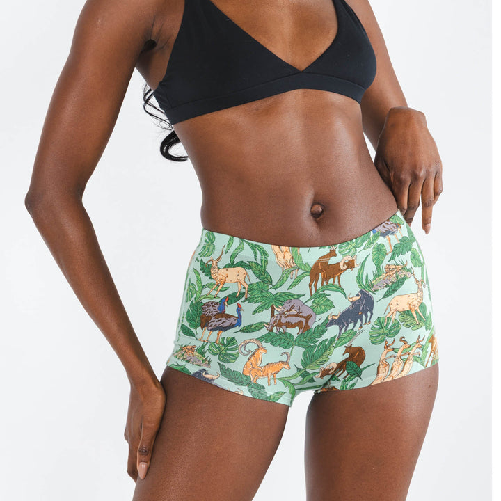 The Hornography | Tropical Animals Modal Boyshort Underwear