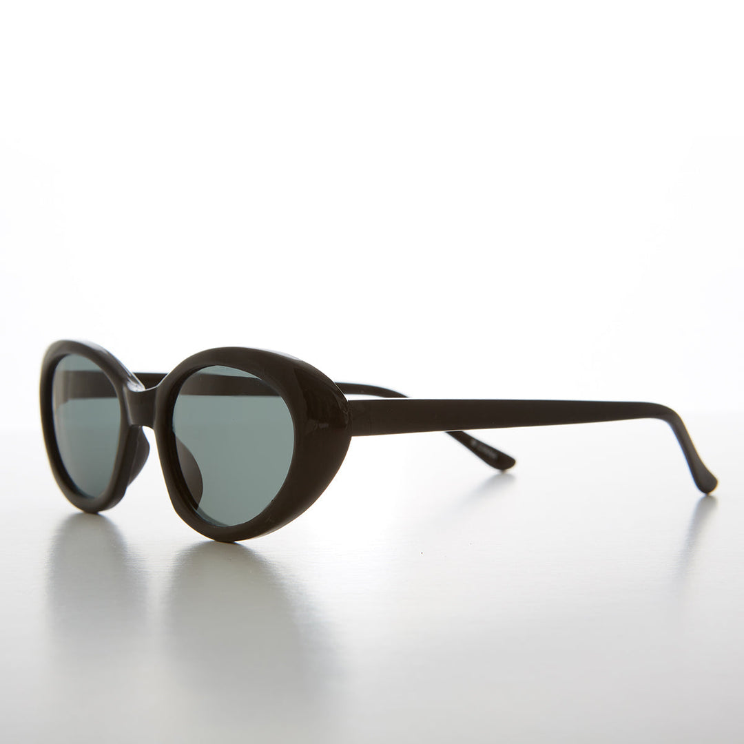 Oval Black Cat Eye Vintage 90s Sunglass - Fanny