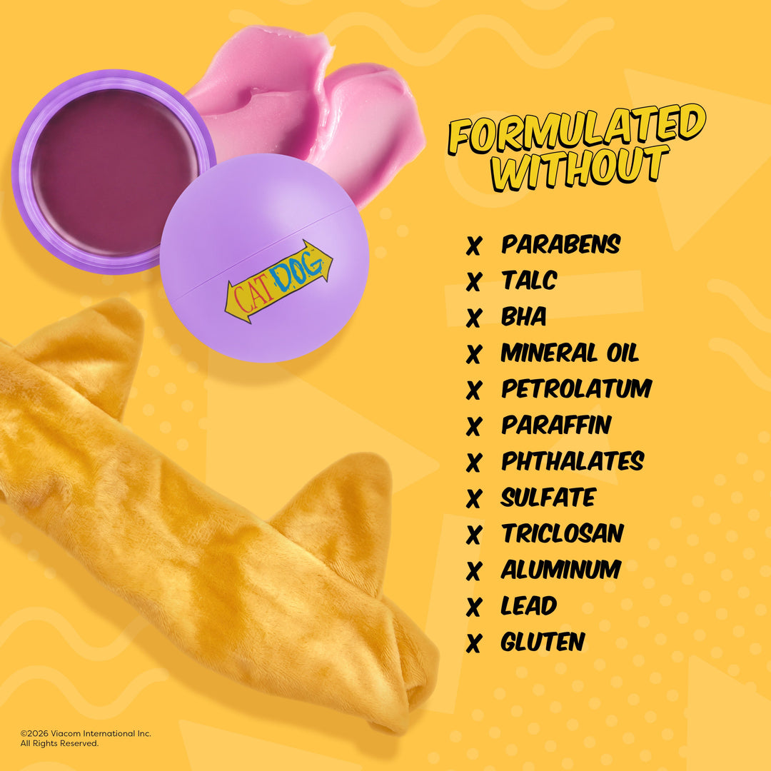 Cat Dog | Double-Sided Snooze - Nourishing Lip Mask & Headband Set