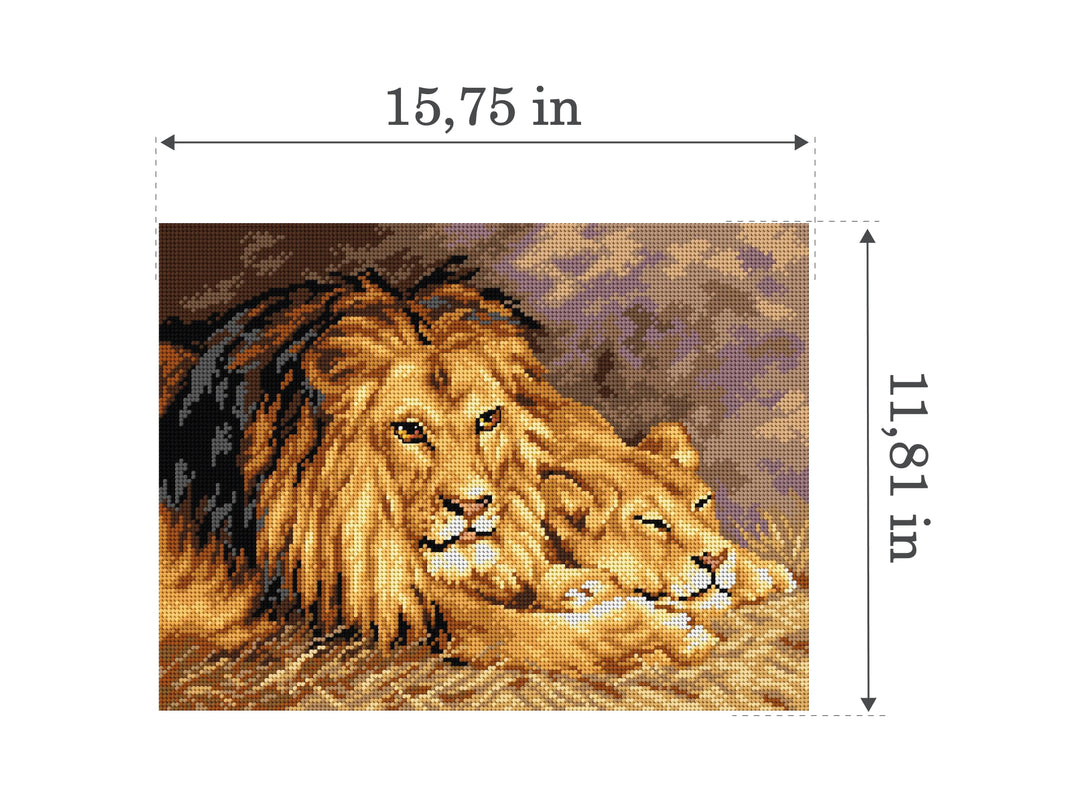 Needlepoint canvas for halfstitch after Geza Vastagh - The Britih Lion 2782J