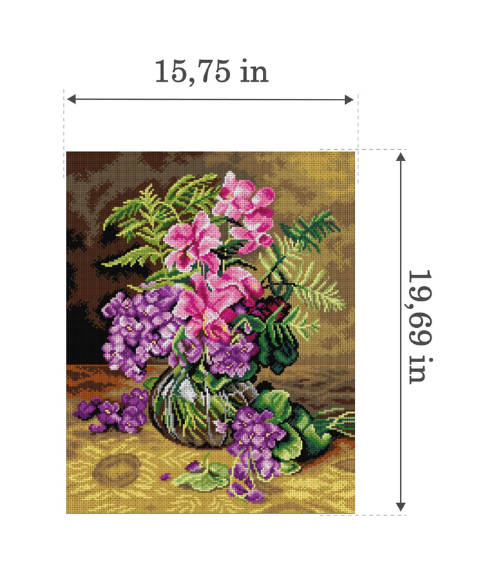 Gobelin canvas for halfstitch without yarn after Clara von Sivers - Still Life 2904M
