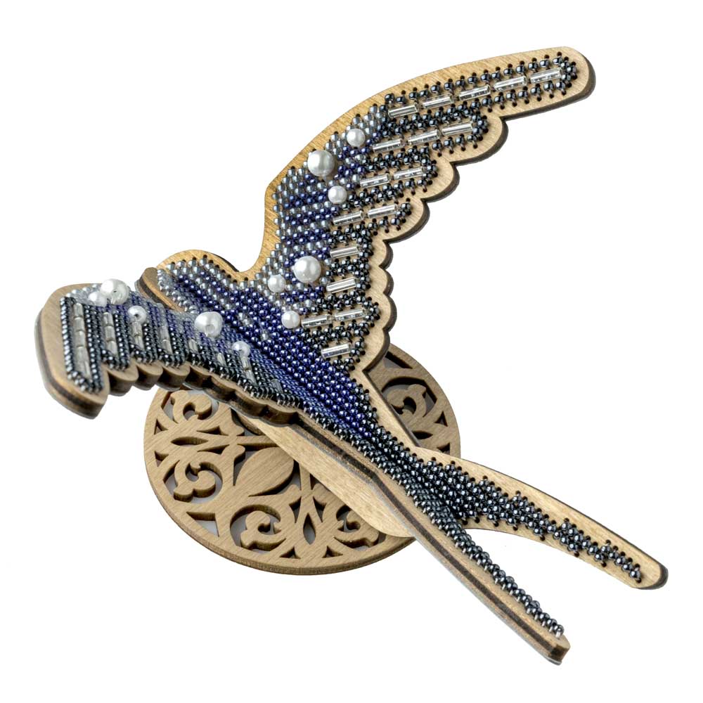 Wooden Bead Embroidery Kit – “Swallow” FLK-583