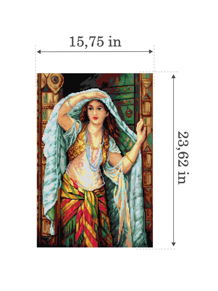 Gobelin canvas for halfstitch without yarn after William Clark Wontner - Lady of Baghdad 2970Q