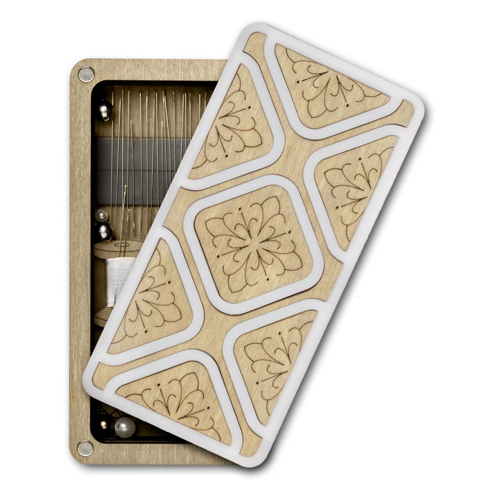 Magnetic Needle Case Large – “Light Stone Geometry” FLZB(N)-182