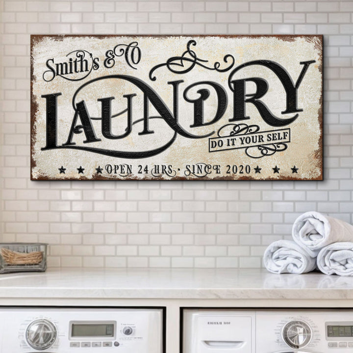 The Laundry Room Sign VI