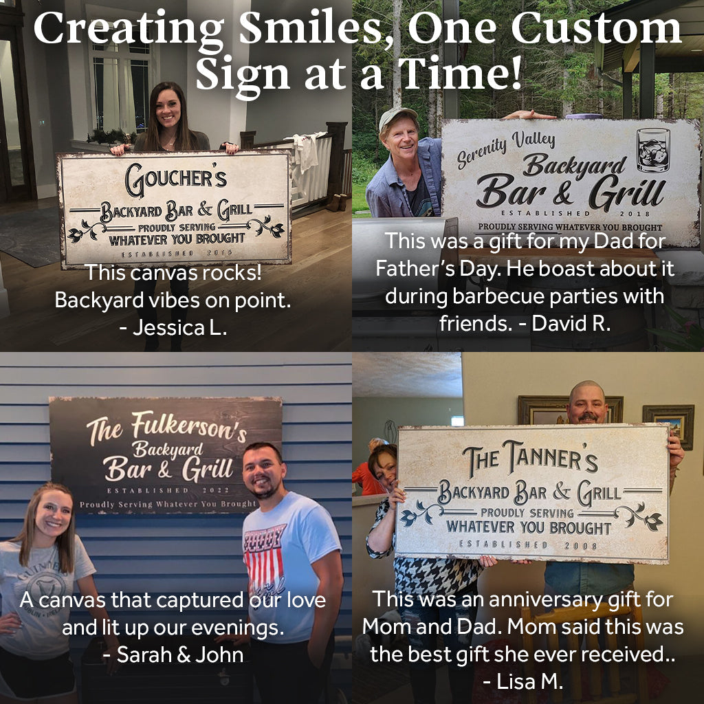 Backyard Bar & Grill Sign