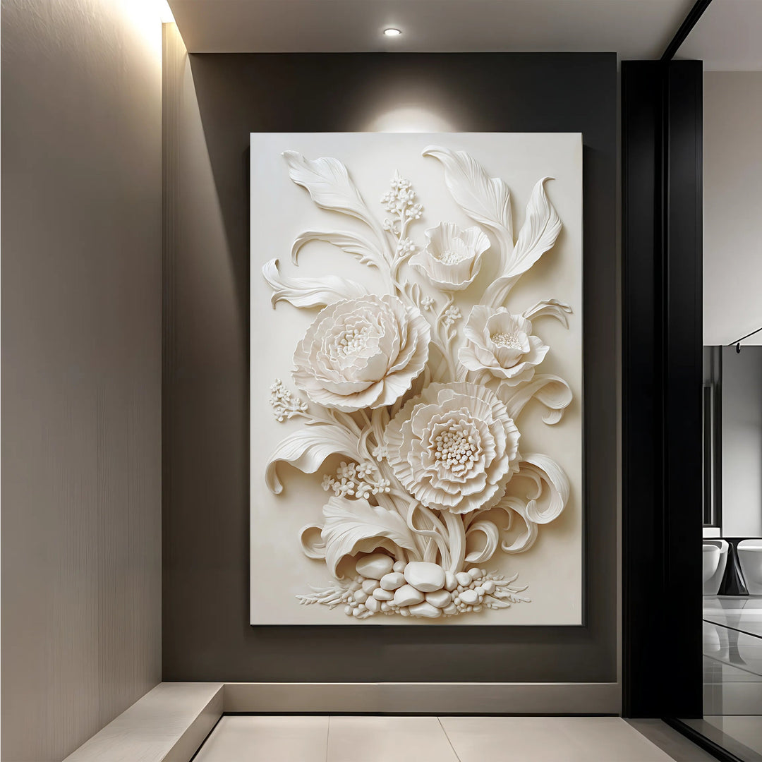 3D Minimalist Flower Wall Art