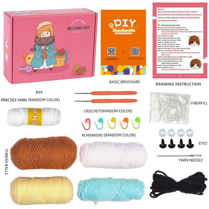 Cats Amigurumi DIY Crochet Kit Wizardi F07N8-M124