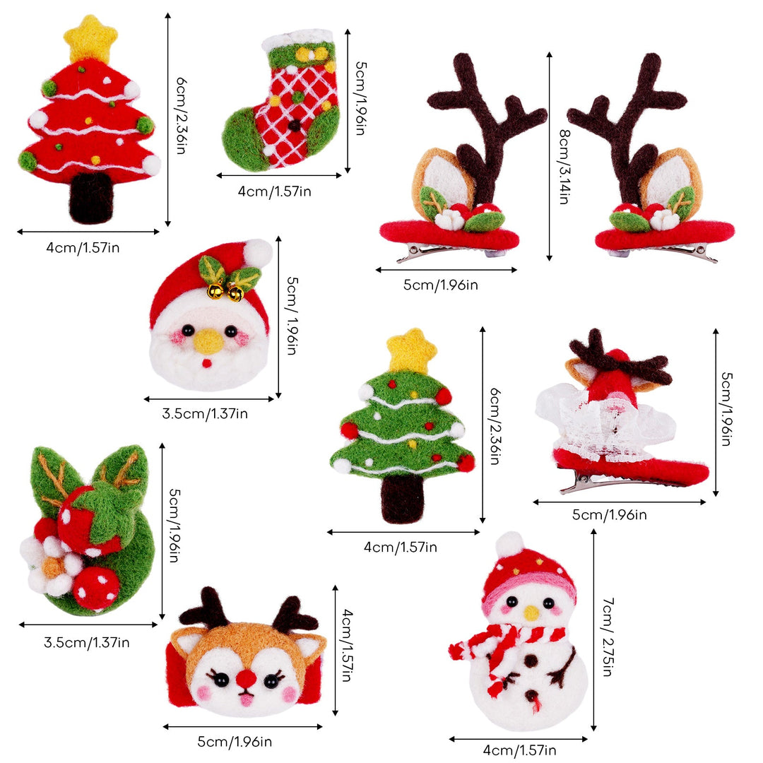 Christmas Needle Felting Kit. Wizardi DIY Wool Craft Kit F07N8-Z-13