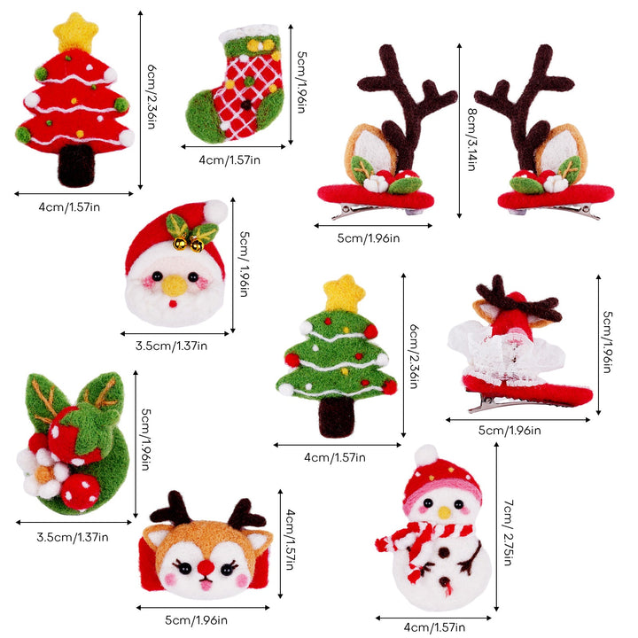 Christmas Needle Felting Kit. Wizardi DIY Wool Craft Kit F07N8-Z-13