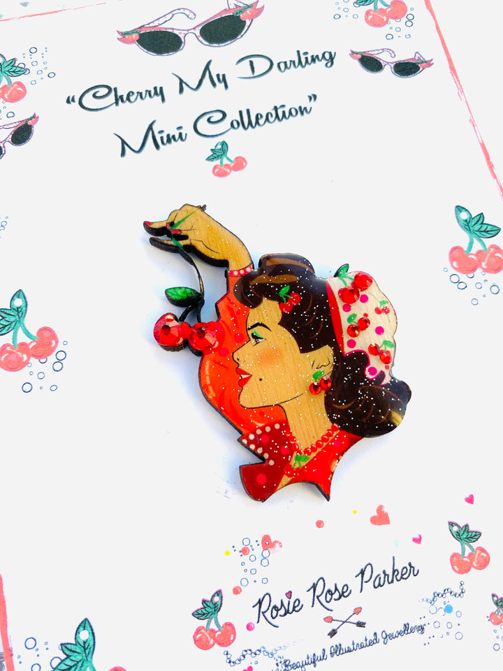 Cherry My Darling Mini Brooch by Rosie Rose Parker