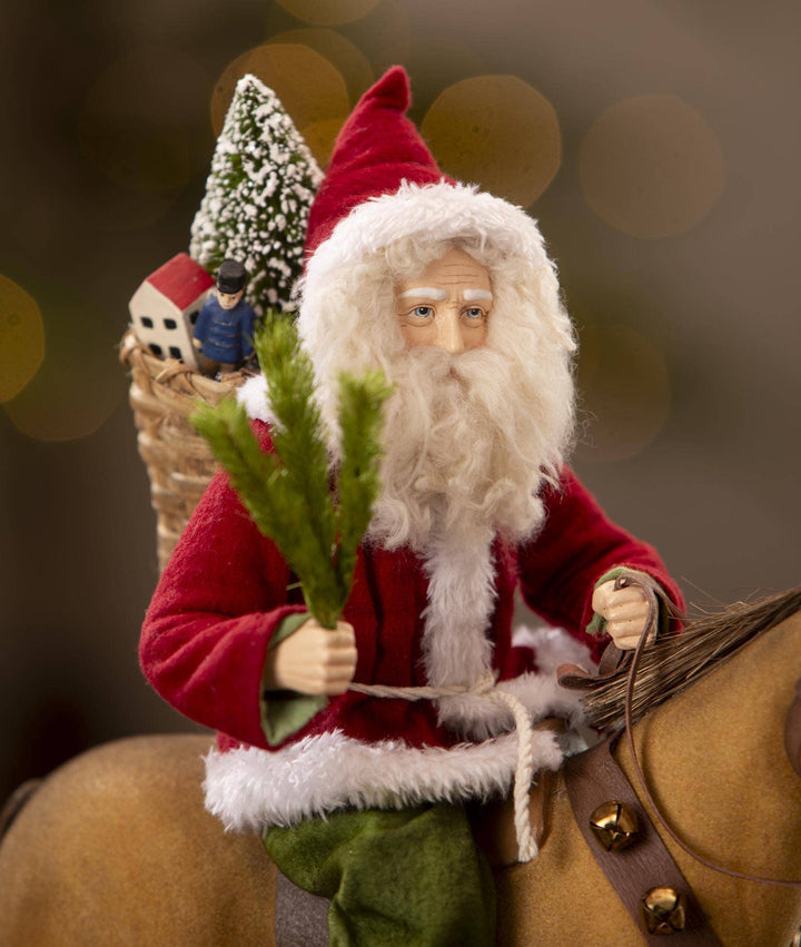 Santa Riding Horse Pull Toy by Bethany Lowe