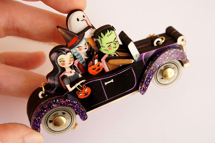 Frankenstein’s Car Brooch by Laliblue