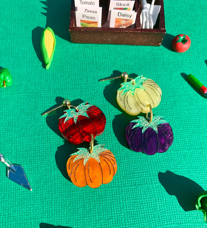 Heirloom Tomato Acrylic Earrings
