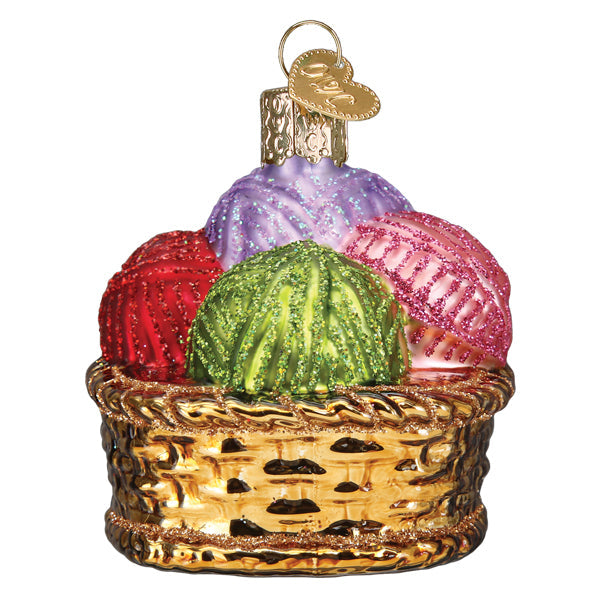 Basket Of Yarn Ornament
