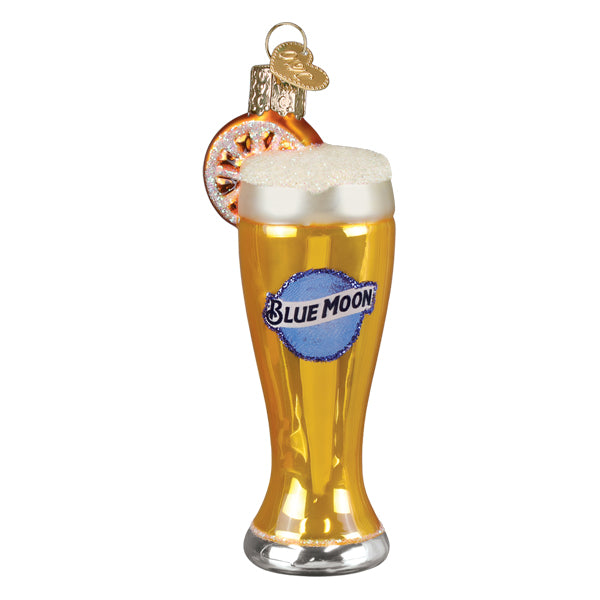 Glass Of Blue Moon Beer Ornament