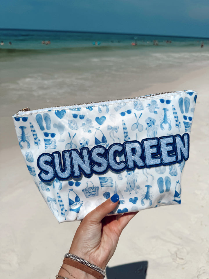 Sunscreen - Blue Americana Clear Coat Bag