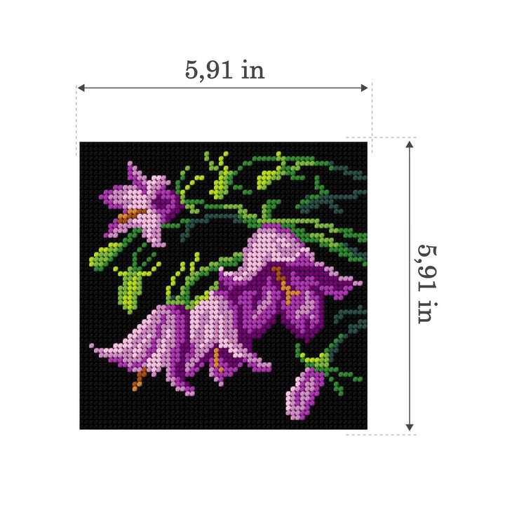 Gobelin canvas for halfstitch without yarn Rose