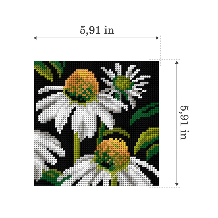Gobelin canvas for halfstitch without yarn Echinacea