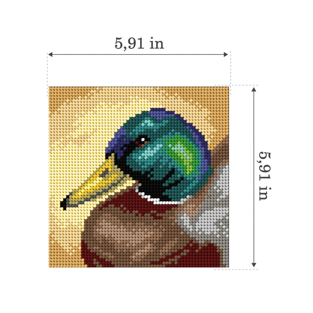 Gobelin canvas for halfstitch without yarn Mallard Duck 3513D