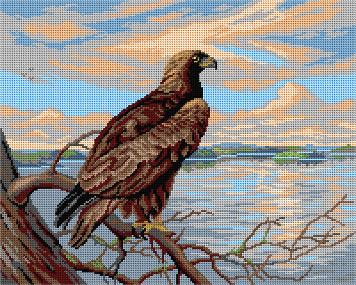 Eagle over the Lake Gobelin Canvas for Half Stitch by Orchidea 3612M