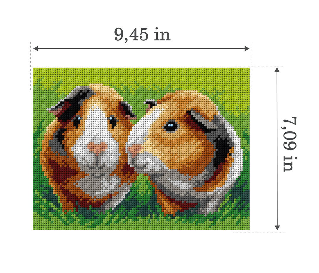 Guinea Pigs Gobelin Canvas for Half Stitch by Orchidea 3615F