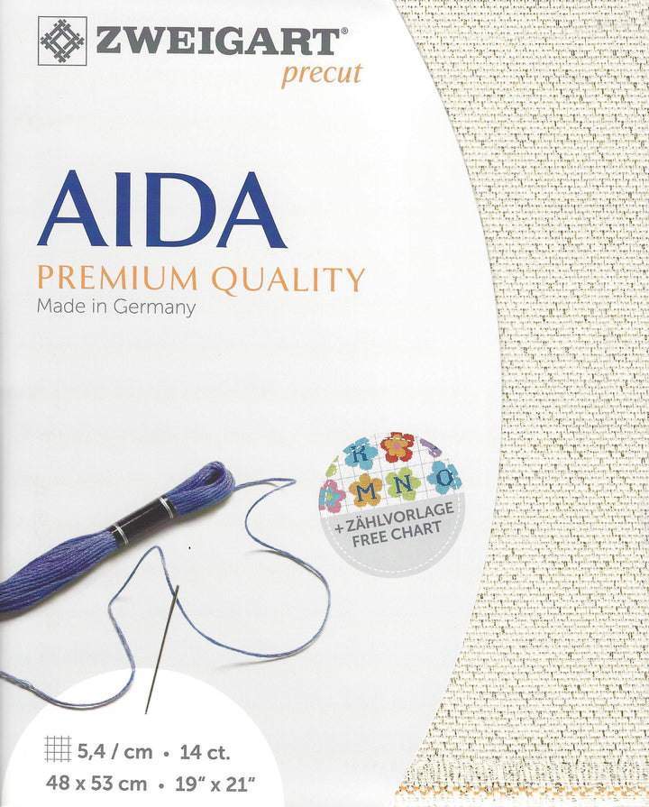 Precut Stern-Aida 14 count Gold Flecked Cream 3706/118