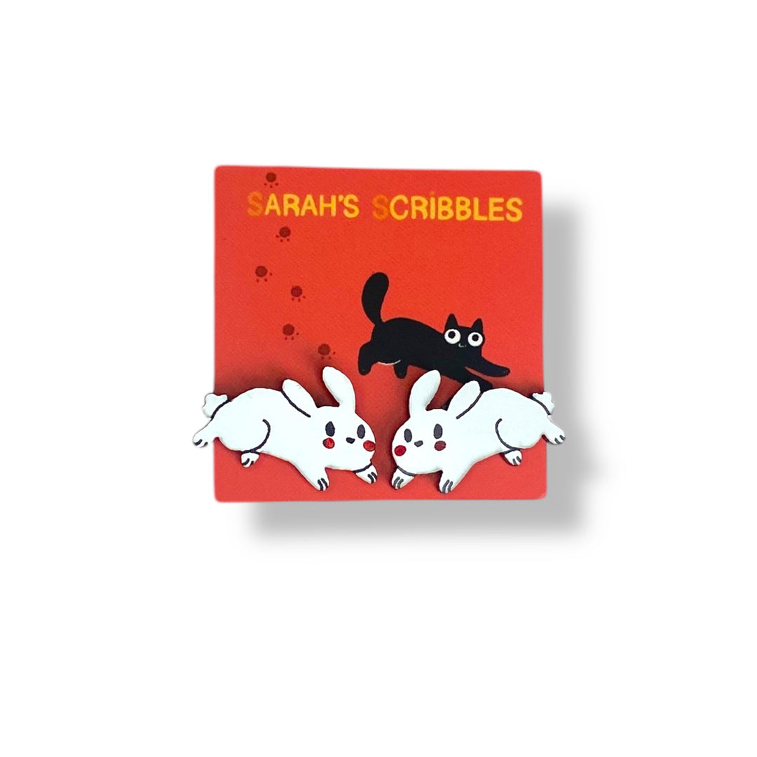 Sarah's Scribbles Bunny Earrings