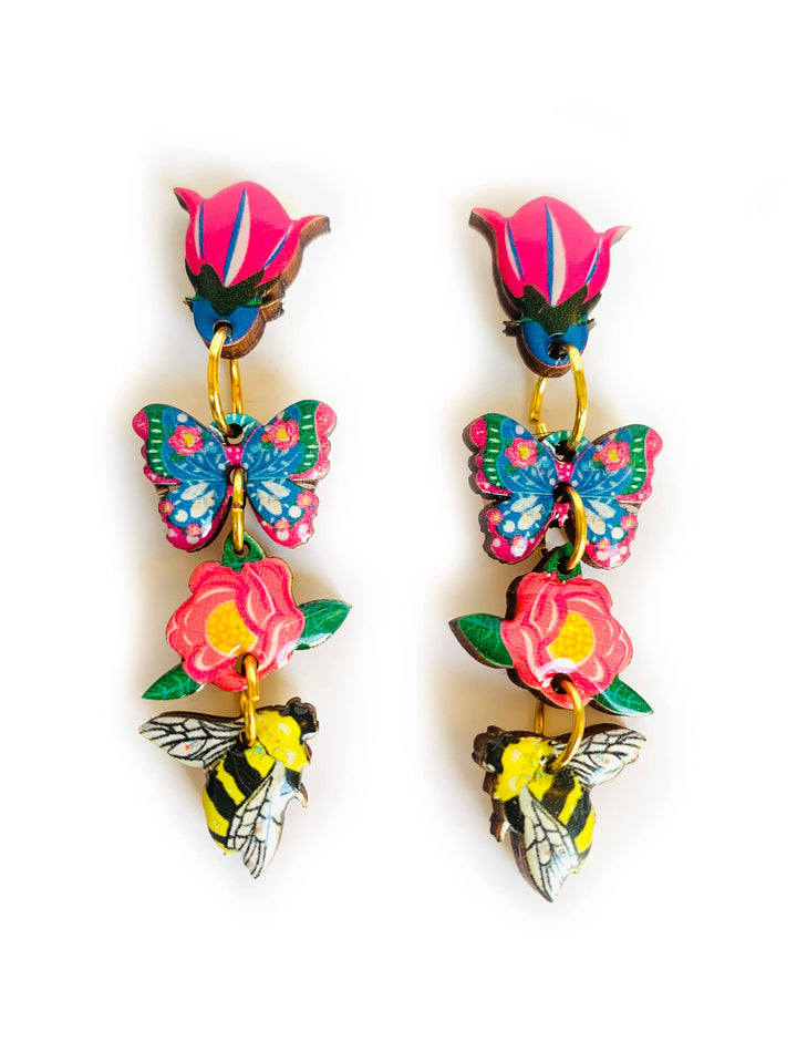 Floral Heaven Dangle Earrings by Rosie Rose Parker