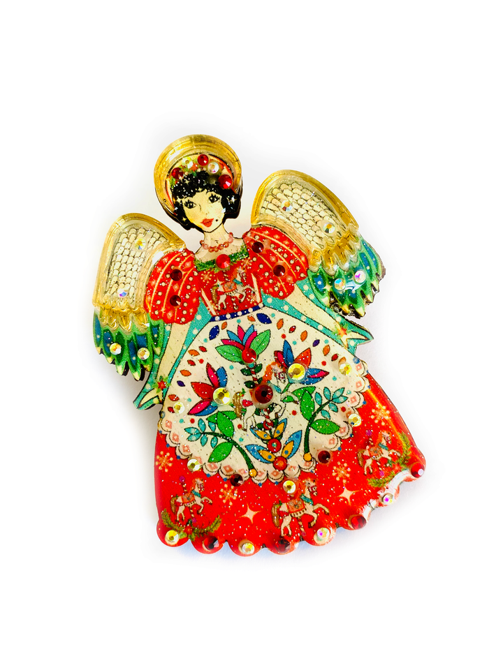 Christmas Angel Brooch by Rosie Rose Parker