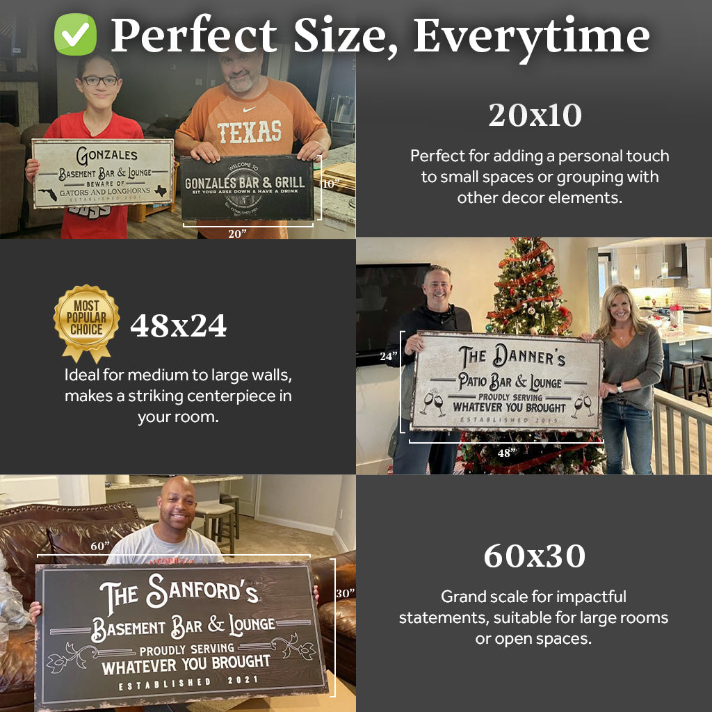 Basement Bar And Lounge Sign X