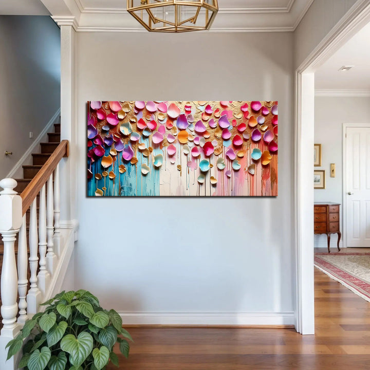 Vibrant Petals Impasto Wall Art